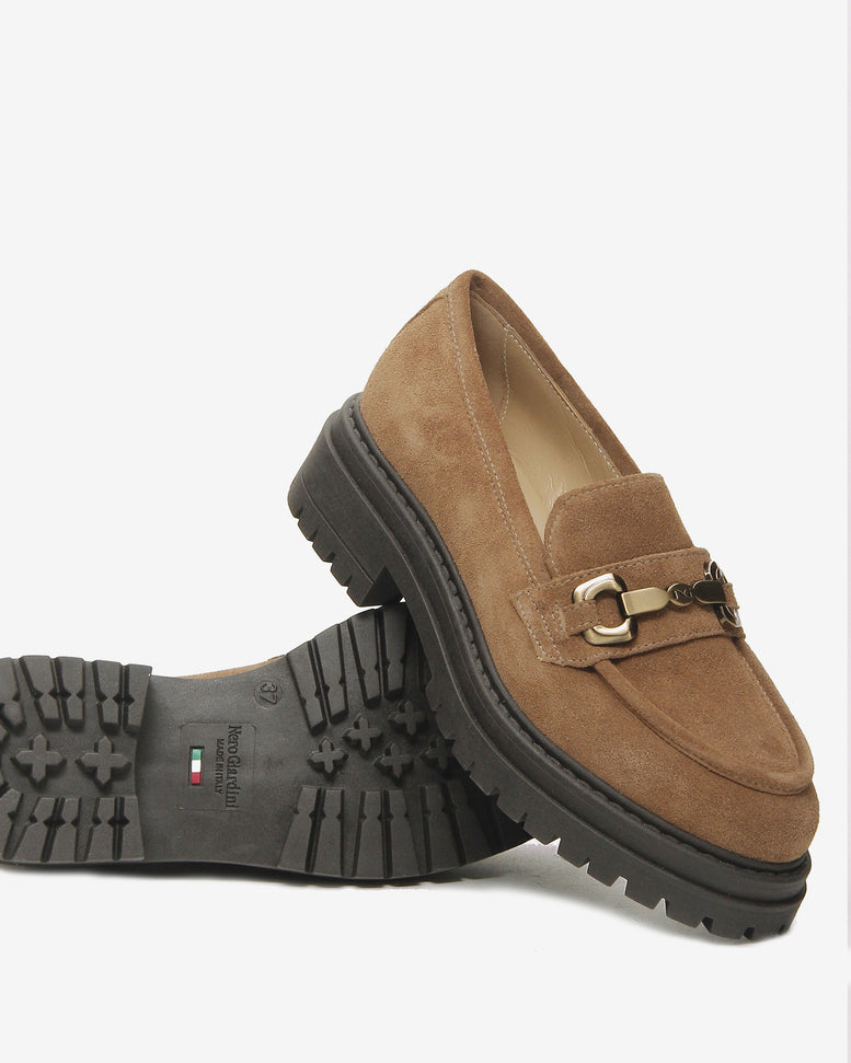 Women's Suede Loafers I617170D-442 - NeroGiardini US
